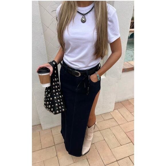 Long denim skirt - Picture 5 of 5